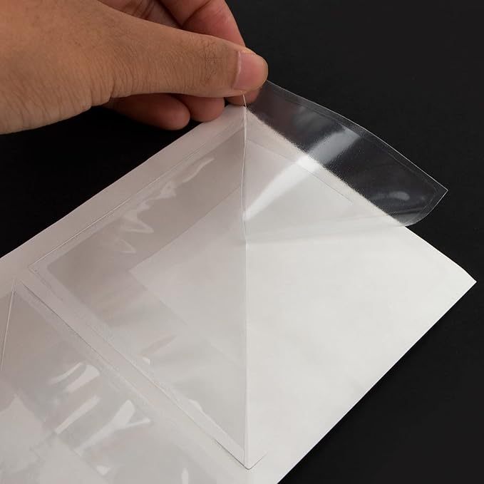 Lineco Self-Adhesive Acid-Free Archival Polypropylene Mounting Photo Corners, Full View, 3 inches, Used for Scrapbook, DIY and Displaying Pictures, Package of 100, Clear