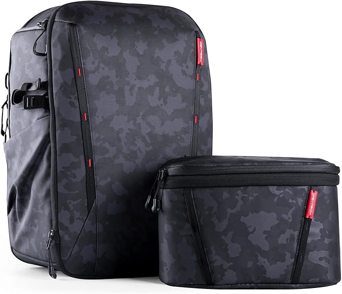 PGYTECH OneMo 2 25L-33L Camera Backpack with Shoulder Bag for 16“ Laptop for Photographers, Waterproof DSLR Backpack for Canon/Nikon/Sony, Drone Back for DJI Mini 3 Pro/Mavic 3/ FPV(Olivine Camo)