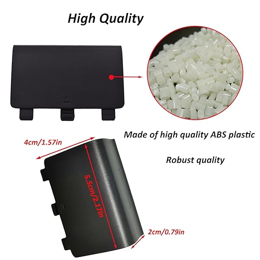 4 Pcs Battery Back Cover for Xbox One/One S/One X Controller[NOT for Xbox Series X/S],Battery Back Shell Covers for Xbox One Controller,Replacement Battery Cover Door Compatible with Xbox One(Black)
