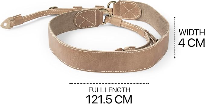 MegaGear Personalized Genuine Leather Camera Strap Custom Engraved DSLR & SLR Shoulder/Neck Strap