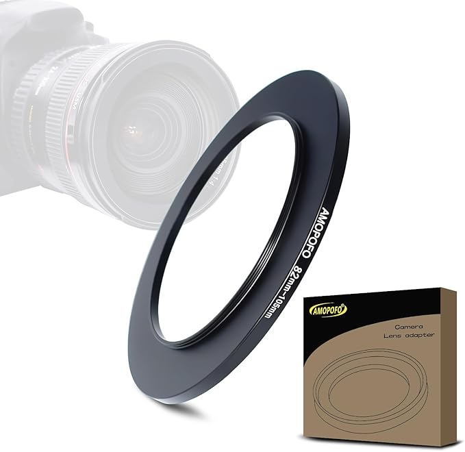 82mm to 105mm Step Up Ring Filter Adapter Metal Step Up Ring,Compatible with All 82mm Camera Lens& 105mm UV,ND,CPL Accessories,Made of CNC Machined Aluminum(82-105mm)