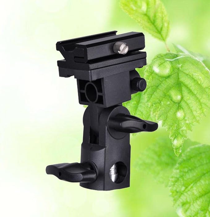 Artibetter DSLR Camera Flash Bracket with Swivel Light Stand Mount Adjustable 180 Pitch Flash Holder with Umbrella Locking Screw for Photography Accessories