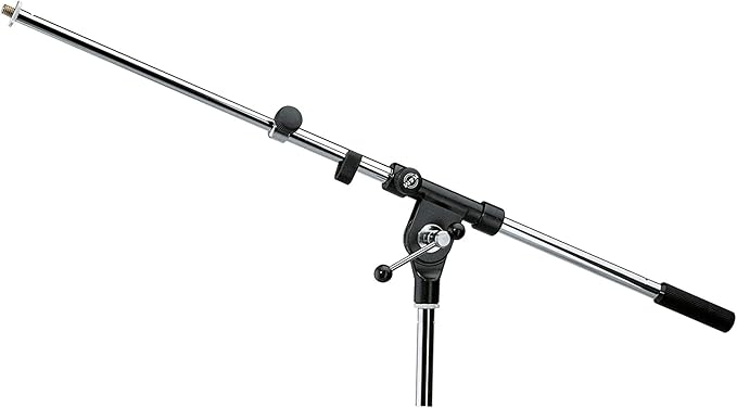 K&M - König & Meyer 21110.500.02 - Classic Two-Piece Telescopic Boom Arm - Smooth, Silent and Scratch Free Position Changes - Professional Grade for all Musicians - German Made - Chrome