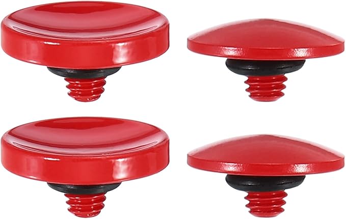 PATIKIL Camera Shutter Button, 4 Pack Soft Shutter Release Button Pure Copper Camera Button suitable for Nikon for Fujifilm for Leica DSLR/SLR Camera, Red