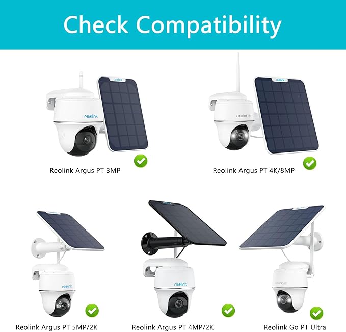 HOLACA Sun Rain Cover Compatible with Reolink Argus PT 3MP/4MP/5MP/2K, 4K/8MP, Reolink Go PT Ultra Sercurity Camera