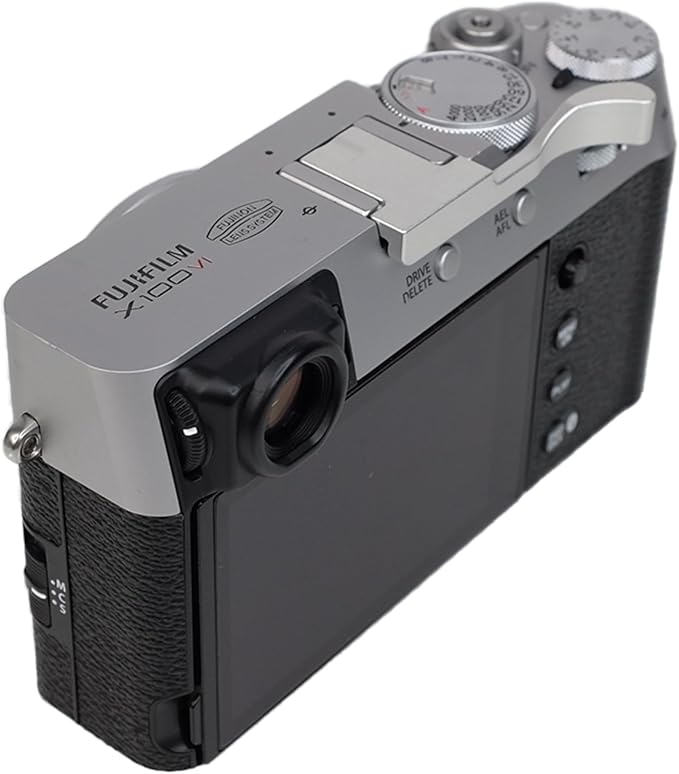 Foto&Tech Metal Hot Shoe Thumb Up Rest Hand Grip for Fujifilm Fuji X100V X100VI, Fuji X100V Accessories, Hotshoe Grip, x100vi Thumb Grip (Silver)