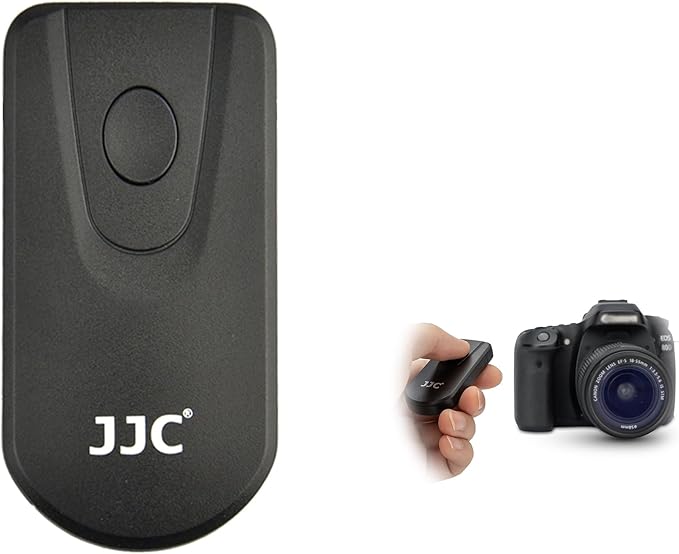 JJC Wireless Infrared Shutter Release Remote for Canon Rebel T7i T6i T6s T5i T4i EOS R5 R6 7D Mark II 6D Mark II 5D Mark IV III II 5DS 90D 77D 80D 70D 60D M6 M5 M3 Replaces Canon RC-1/RC-6 Remote