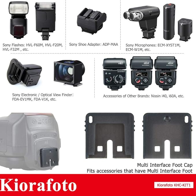 Multi Interface MI Hot Shoe Cover Protector Cap for Sony A7IV III ZV-E10 ZV1 A7C A7SIII A7RIV A6600 A6500 A6400 A6300 A6100 A6000 Camera Flash HVL-F32M HVL-F45RM Microphone ECM-XYST1M ECM-GZ1M ECM-B1M