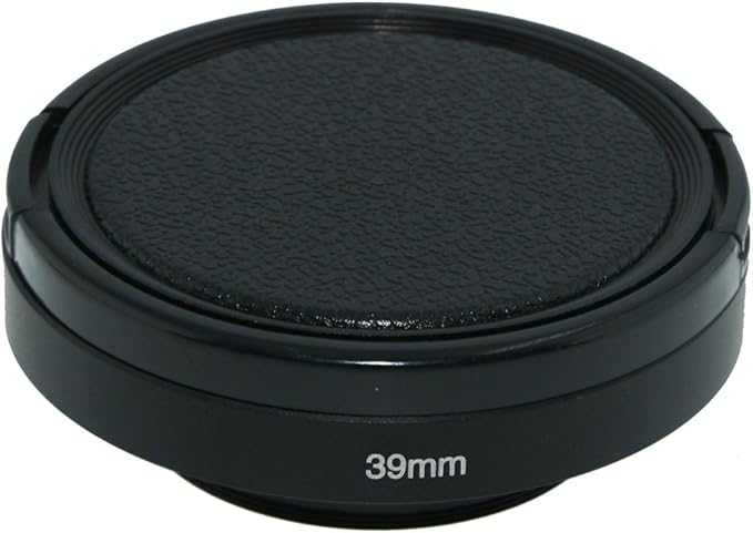 SIOTI 39mm Lens Hood, Oxidation Matte Anti Reflective Treatment, Aluminum Alloy, with 1 * 58mm Lens Cap, Compatible with Sony/Canon/Nikon/Fuji etc >16mm Camera Lens