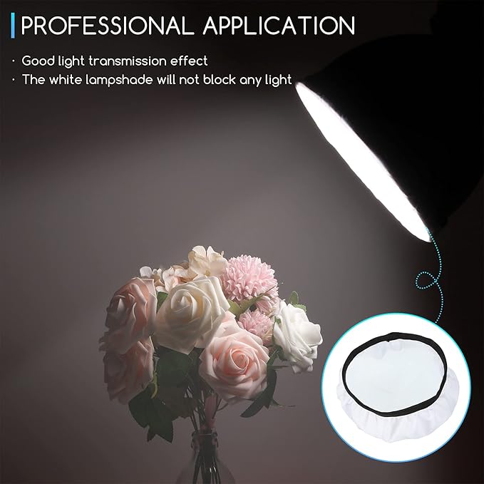 4 Pieces Diffuser Lamp Sock Soft Cover 7 Inches/ 18 cm Standard Cloth Diffuser Light Sock Lampshade Reflector Lamp for Strobe Flash Light Speedlite(White)