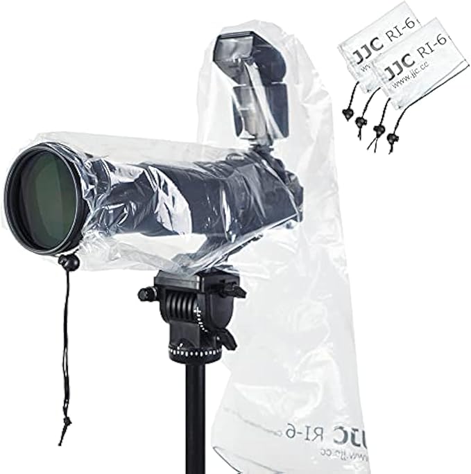 2 Pack 18" Long Camera Rain Cover with Flash Dust Sleeve Protector for Canon EOS R5 R6 Rp 5D 6D 7D 90D 80D 77D 70D Z7II Z6II Z5 Z50 D850 D810 D780 D750 D610 D500 D3500 D5600 D7500