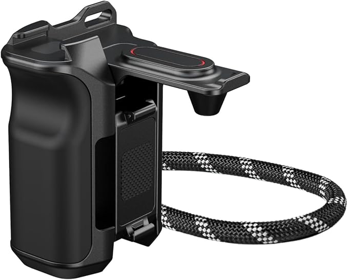 SMALLRIG Street Photography Handle for DJI Osmo Action 5 Pro/ 4/3, Quick Release, Shutter Button, Cold Shoe, Wrist Strap,1/4 Threaded Hole, Camera Grip Holder for DJI OEM Cages - 5826