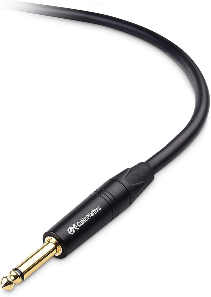 Cable Matters XLR to 1/4 TS Microphone Cable 10 ft, Unbalanced Female XLR to Male 1/4 (6.35mm) TS Cable