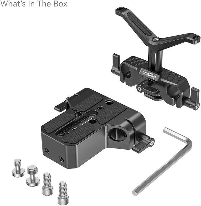 SMALLRIG Camera Base Plate Kit with 15mm LWS Rod Rail Clamp, 15mm Lens Support for Sony A6500 A6600 A6300, for Canon R5 R6, for Sony A7SIII / A7III, Both for Cameras & Cages - 4959