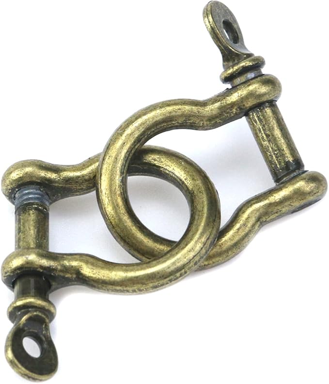 Semetall Screw Pin Anchor Shackle,10 PCS D Ring Shackle for Rigging, Lifting, Tow Strap, and Steel Wire Rope(15mm or 3/8")