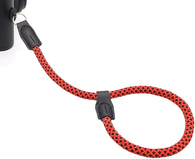HITHUT Adjustable Rope Camera Wrist Strap Hand Strap for SLR DSLR Digital Mirrorless Cameras Black Red
