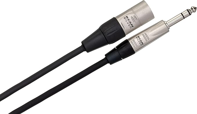 Hosa HSX-005 REAN 1/4 Inch TRS to XLR3M Pro Balanced Interconnect Cable, 5 Feet