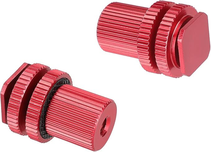 CAMVATE Camera Hot Shoe Mount to 1/4"-20 Female Thread Screw Adapter for DSLR Camera Rig (Red,2 Pieses)-3064