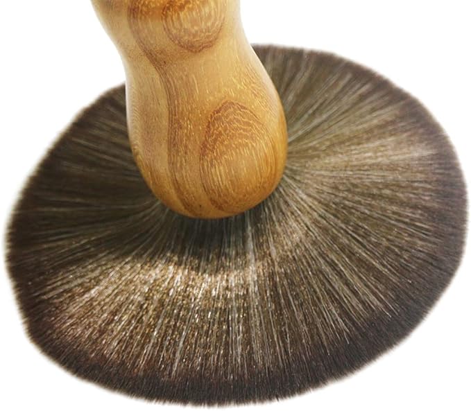Tebatu Anti-Static Wooden Handle Hair Record Cleaning Brush Stylus Dust Remover for LP Vinyl Record Turntable Player