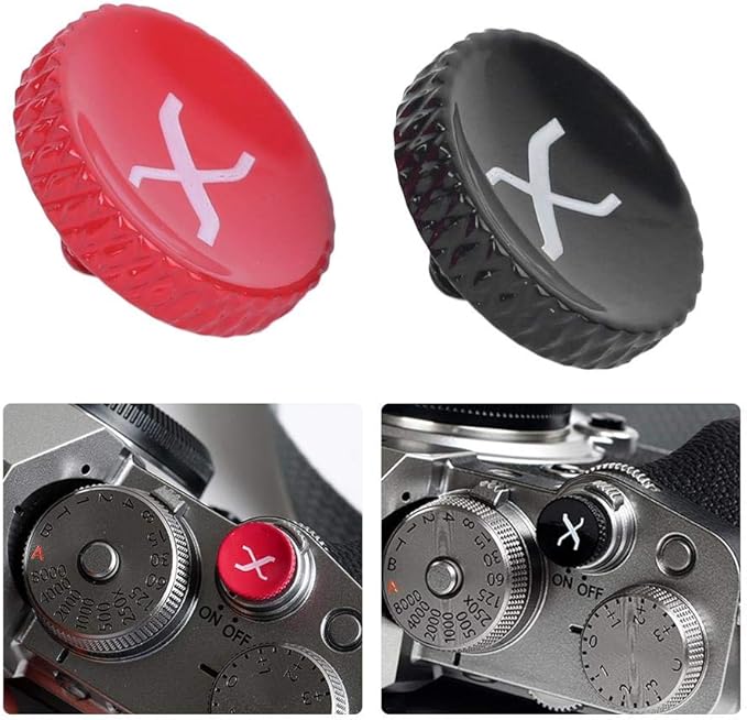 M ugast Shutter Release Button,Small Lightweight All Metal Camera Shutter Release Button with Rubber Ring,for Fuji X Series Cameras(2 Pack)