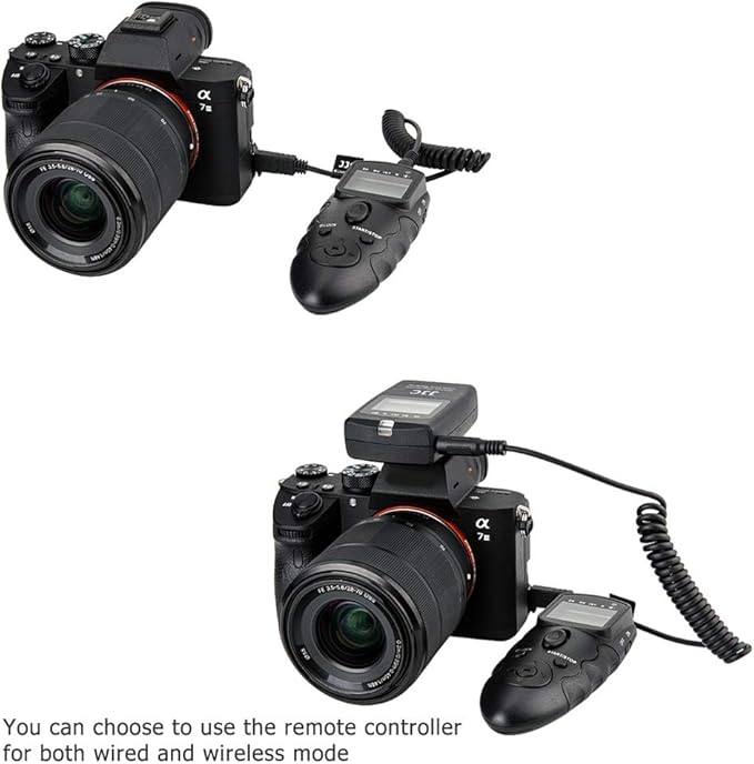 JJC Wireless Intervalometer Timer Remote Control Shutter Release for Sony A6000 A6100 A6300 A6400 A6500 A6600 A1 II A7II A7III A7IV A7RII A7RIII A7RIV V A7S A7S III II A9 A9III RX100 VII ZV-1 & More