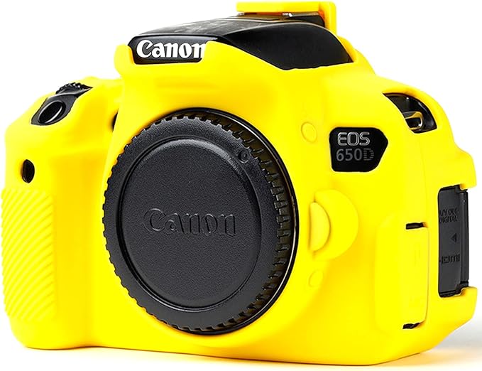 Professional Secure Silicone Camera Cover Housing Rubber Protective Body Skin Bag for Canon EOS 600D 650D 700D DSLR Camera Case (Yellow)
