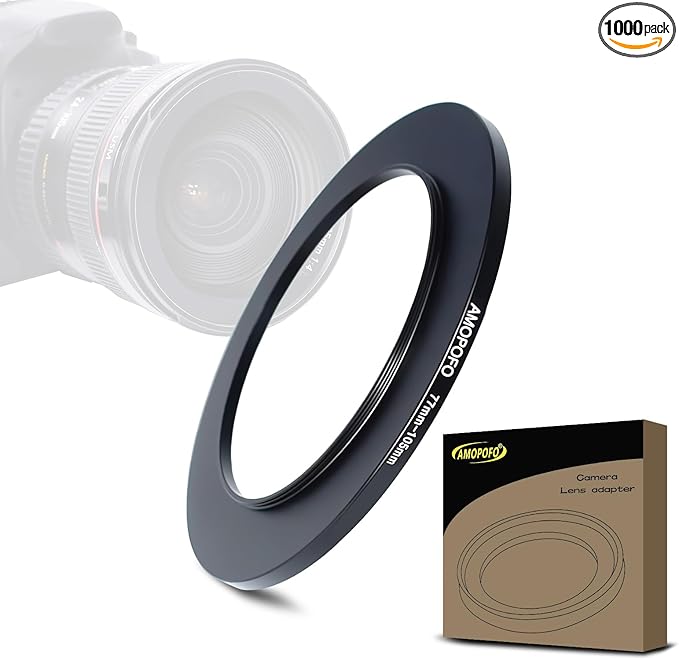 77mm Lens to 105mm Camera Filter Ring,Compatible with All 77mm Camera Lens & 105mm UV,ND,CPL Lens Hood Accessories,Made of CNC Machined Aluminum(77-105mm)
