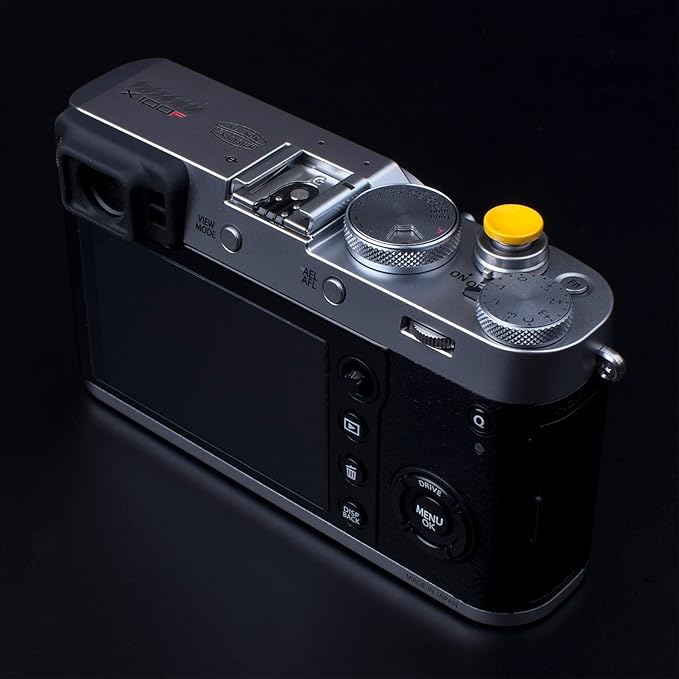Yellow Metal Soft Shutter Release Button,Delicate Camera Shutter Button 11mm Concave 10mm Convex Surface(2 Pack)