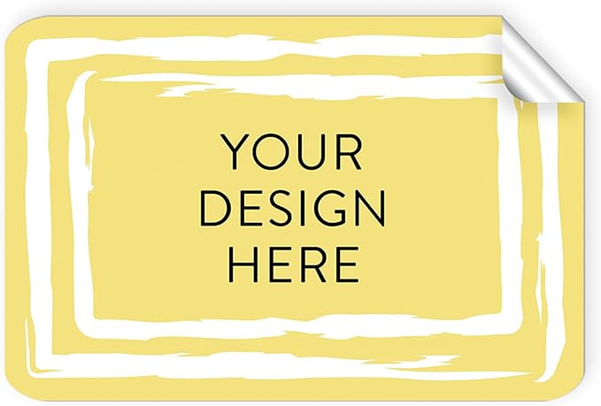 100 Custom Vinyl Stickers - Upload Your own Image, Text, Design, Logo - Personalized Logo Labels for Handmade, Packaging, Bottle, Jars, Candle, Brand Stickers (Lemon Swirls, 6x4)