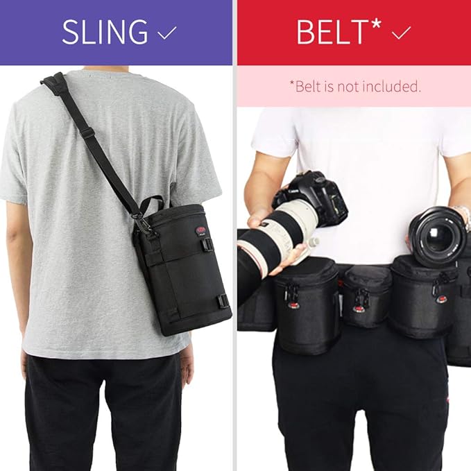 BPAULL Lens Pouch For DSLR Camera Lens Fits for Canon, Nikon, Pentax, Sony, Olympus, Panasonic, and other Lens BL-0009