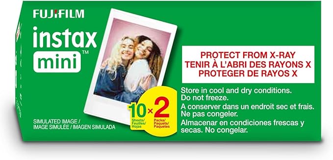 Fujifilm Instax Mini Link Smartphone Printer (Ash White) + Fuji Instax Mini Film (40 Sheets) - Instax Mini Link Printer Bundle