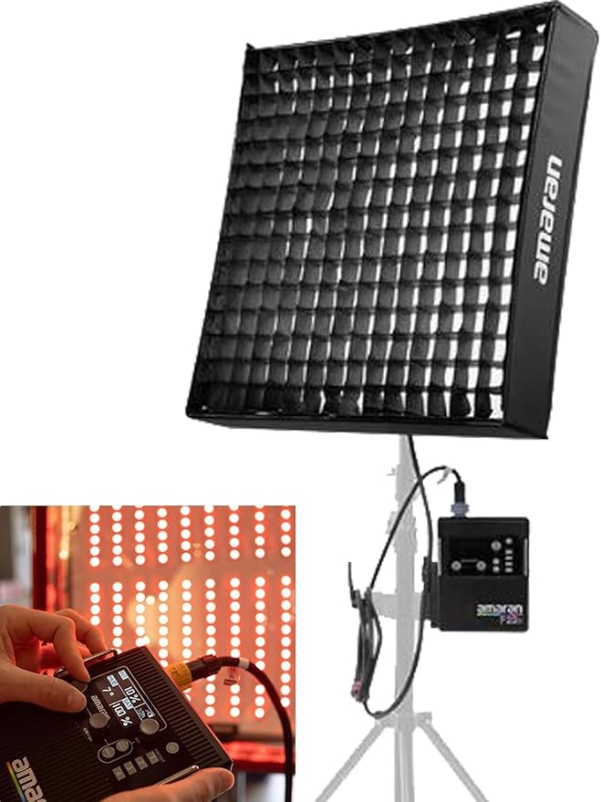Aputure Amaran F22C RGBWW Flexible Led Video Light 2500K~7500K,200W Output LED Panel Light,15 Lighting FX with Honeycomb Grid Soft Box,Support App Control for Photo Studio Photography Lighting