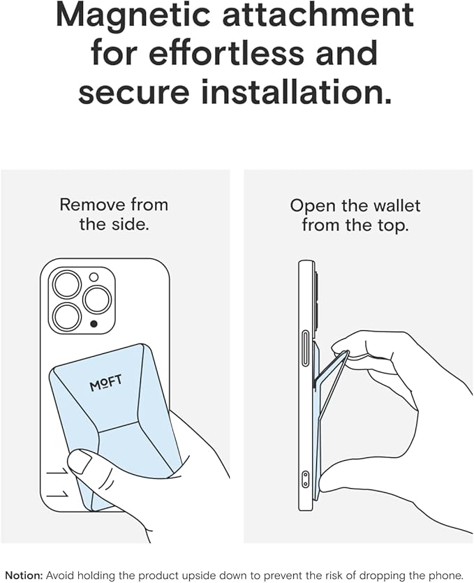 MOFT Magnetic Wallet Stand Compatible with iPhone 17/16/15/14/13/12 Series, Angle Adjustment & Magsafe Compatible MOVAS Phone Stand,Soothing Mist
