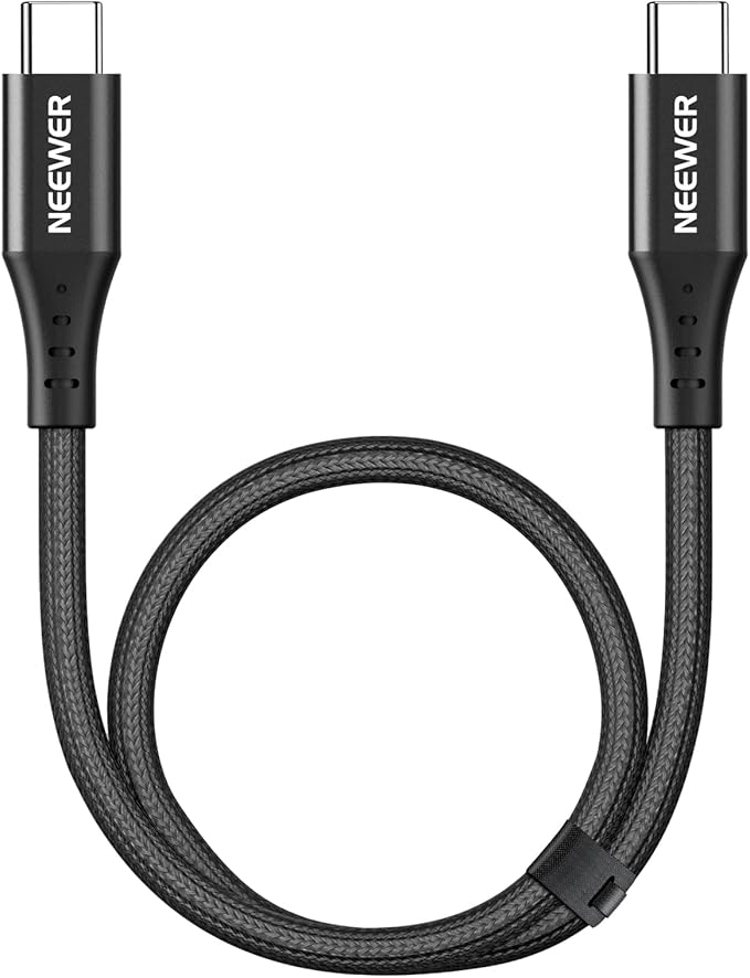 NEEWER 14"/35cm USB C to USB C Cable, USB 3.2 240W PD3.0 Fast Charging 40Gbps Braided Short Charger Cord Compatible with iPhone 16 15 iPad MacBook Android Window Laptop PC, PS010