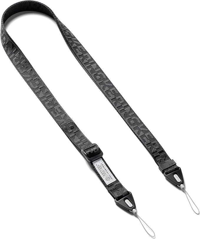 Ringke Shoulder Strap for Camera and Phone Strap, Designed for iPhone 17 Case, Adjustable Sturdy Universal Crossbody Lanyard - Lettering Black 3