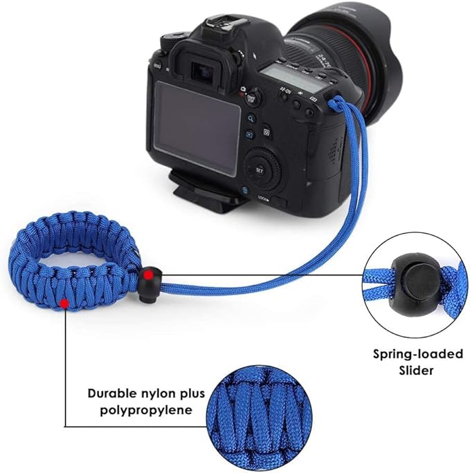 MoKo Paracord Nylon Braided Camera Hand Grip Strap for Video Camcorder/Binoculars/Nikon/Canon/Sony/SLR/DSLR Digital Camera