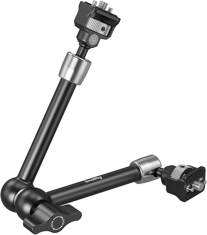 SMALLRIG 11'' Magic Arm with 1/4"-20 Screws & Spring-Loaded Pins, 1.5kg Load Capacity, 360° Dual Ball Head, Non-Slip Design for Cameras/Lights/Monitors/Mics/Phones – 5309