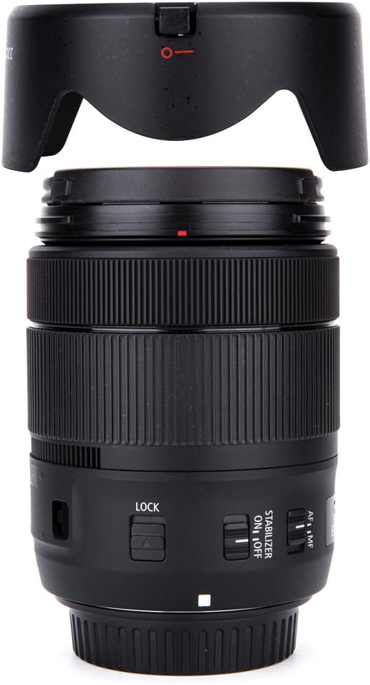 Reversible Lens Hood Shade Protector EW-73D Replacement for Canon RF 28-70mm F2.8 is STM & EF-S 18-135mm F3.5-5.6 is USM (Fits 18-135mm USM Only) & RF 24-105mm F4-7.1 is STM Lens