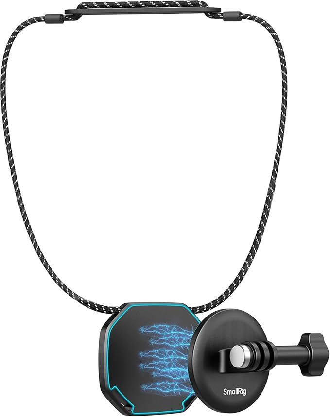 SMALLRIG Magnetic Neck Mount for Action Cameras, Quick Release Chest Mount with Strap, POV Vlogging for GoPro Hero 13/12/11/10/9, for DJI Osmo 360/Nano/Action 6/5 pro/4/3, for Insta360 Ace Pro 2-5360