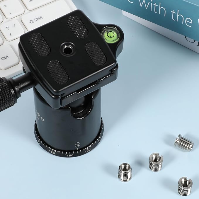 4 PCS 1/4 to 3/8 Adapter, 1/4 Female to 3/8 Male Adapter Tripod Thread Adapters 12 Mm Height Reducer Bushing Convert Screw Adapters for Camera Dslr Slr Monopod Tripod Ballhead Stand and Video Light