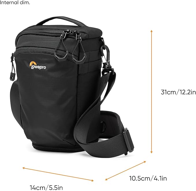 Lowepro ProTactic TLZ 70 Slim AW III Toploader Camera Bag, Camera Case for DSLR, Mirrorless, Vol. 4L Dim: 12.2x4.13x5.5in for Cameras w/Lens attached,Modular Shoulder Bag,for Photographer/Videographer