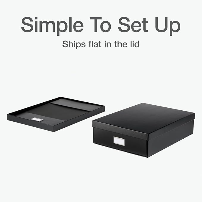 Oxford Keepsake Box, Protective Storage Box, Home and Office Organizer, Photo Storage Box, Souvenir Organizer, Large, 16" x 12" x 4 1/4" (41787)