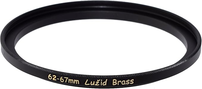 X2 Brass 62mm to 67mm Step Up Filter Ring Adapter 62 67 Luzid