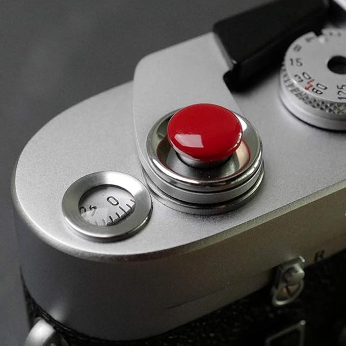 Metal Brass Soft Release Button Shutter Release Button Compatible with Fujifilm XT20 X100F X-T2 X100T X-PRO2 X-T10 X-PRO1 X-E2S X100 X100S X10 X20 X30 X-E1 X-E2 STX-2, Red