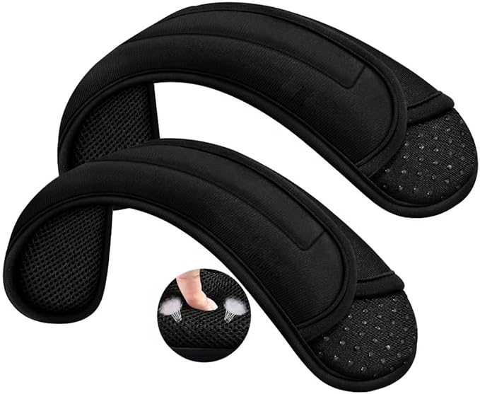 ZINZ 2-Pack Universal Shoulder Pad with Ultra Thick Cushion for Bag Luggage Bag Crossbody, Plus Long & Anti-Slip & Breathable,Black