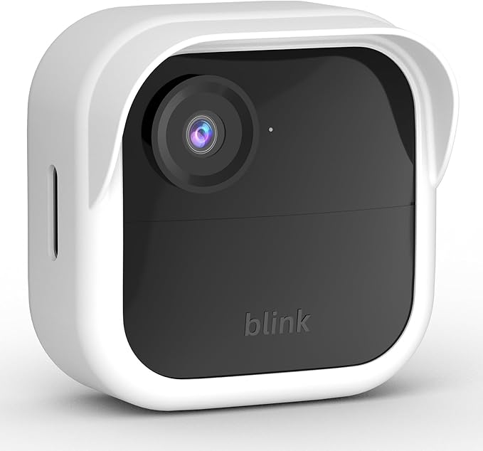 Silicone Skin Case/Cover for Blink Outdoor 4 (4th Gen) - Weatherproof Silicone Case with Brim for Full Camera Protection, Blink Outdoor 4 Smart Security Camera Accessories (White, 1 Pack)