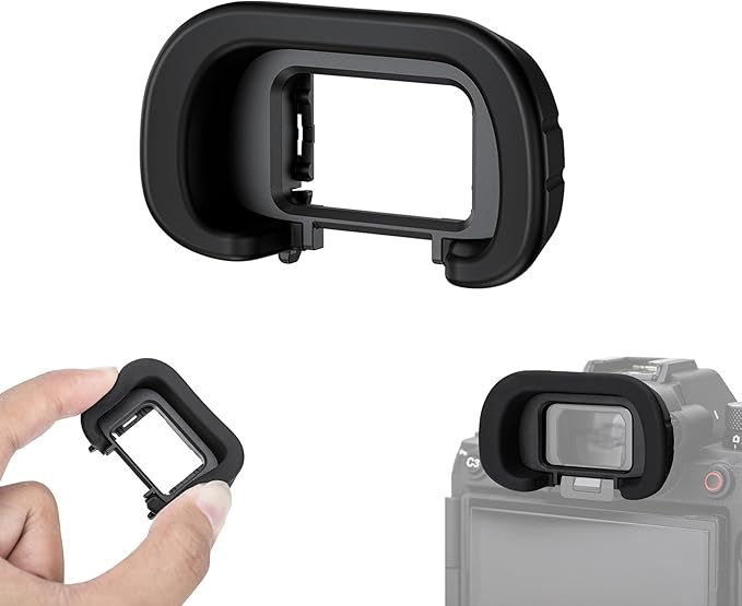 JJC Camera Eyecup Eyepeice Viewfinder for Sony A7 V A7M5 A7 IV A7M4 A7R V A7R5 A1 A1 II A7S III A7S3 A9 III Cameras, Soft Silicone Eye Cup Replacement of Sony FDA-EP21 Eye Cup