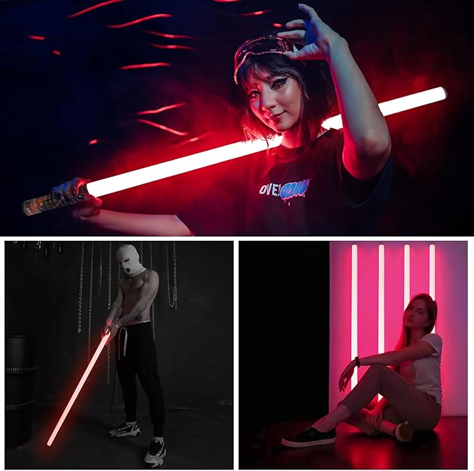 Portable LED Video Light Mood1 Photography Light Stick,Dimmable & Memory,Built-in 2000mAh Battery,4FT RGB Photo Lamp for YouTube,TikTok,Game Streaming,Party Bar (120cm)