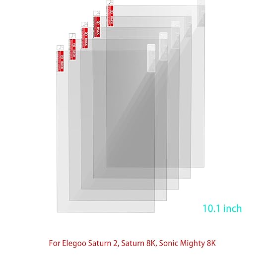 KOYOFEI 5PCS Screen Protector for 10.1'' LCD 3D Printers, Screen Protective Film for ELEGOO Saturn 2, Saturn 8K, Sonic Mighty 8K, Photon M3 Premium Resin 3D Printers
