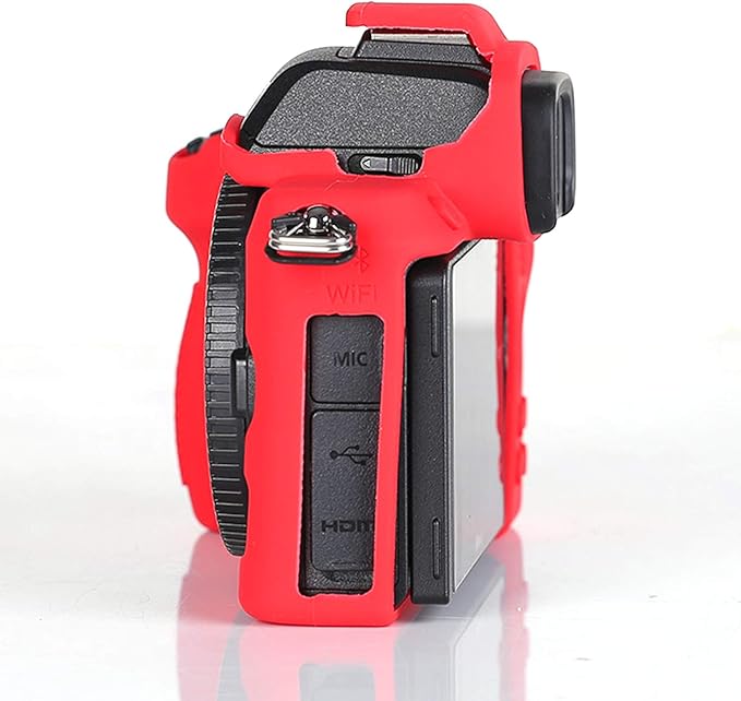 Professional Secure Silicone Camera Case Cover Housing Body Skin for Nikon Z50 Z 50 Mirrorless Digital Camera (Red)